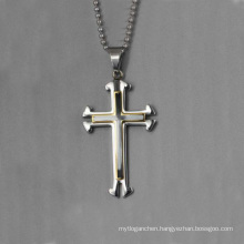 Wholesale simple pendant design,double enamel cross pendant jewelry